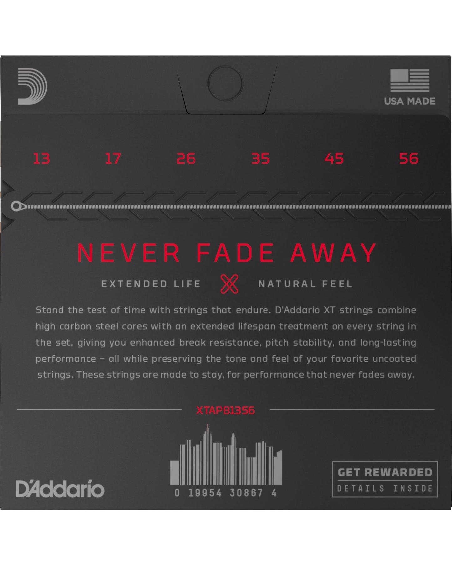 Image 2 of D'Addario XT Phosphor Bronze Medium Gauge Acoustic Guitar Strings - SKU# XTAPB1356 : Product Type Strings : Elderly Instruments