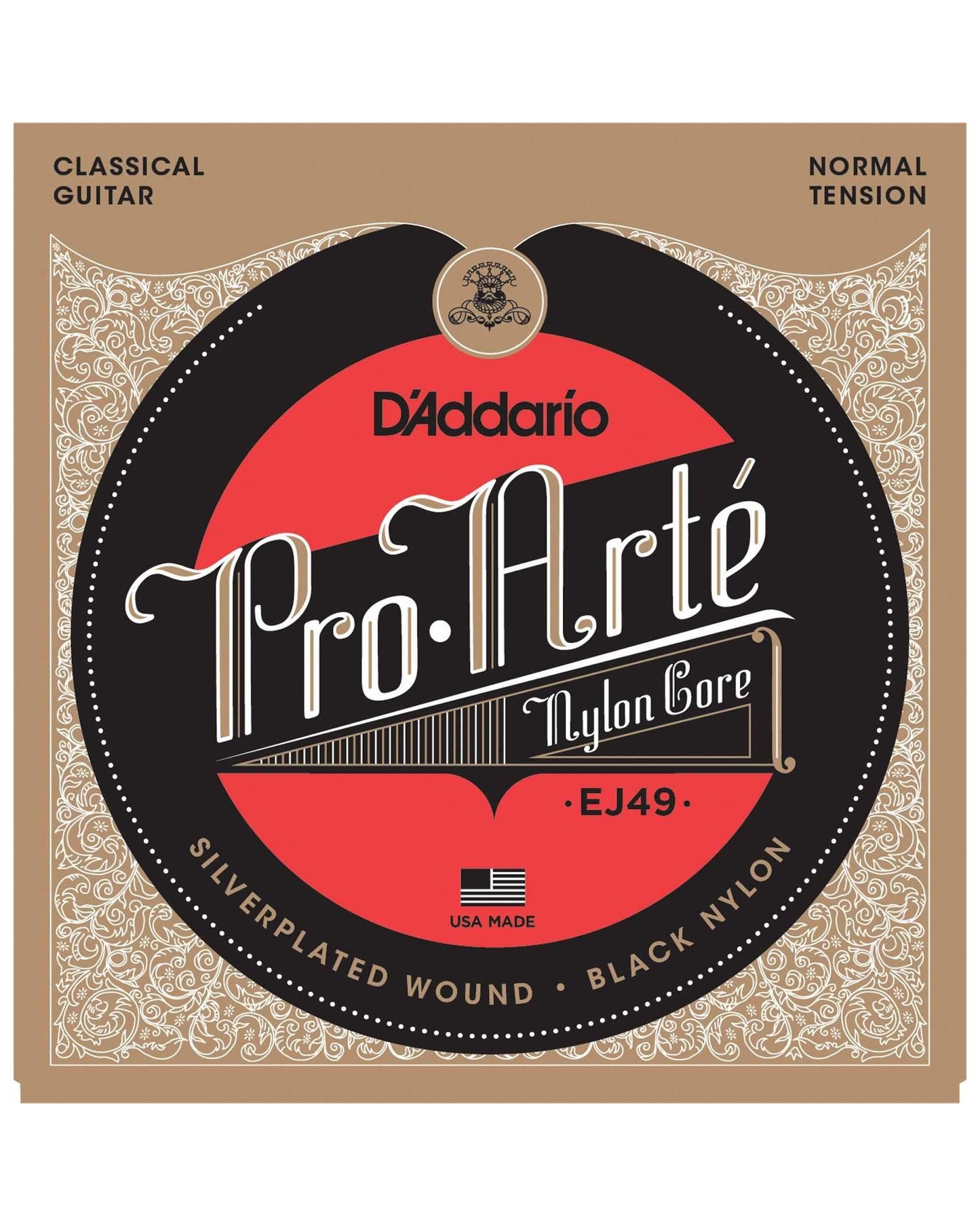 Image 1 of D'Addario EJ49 Black Nylon Normal Tension Classical Guitar Strings - SKU# EJ49 : Product Type Strings : Elderly Instruments
