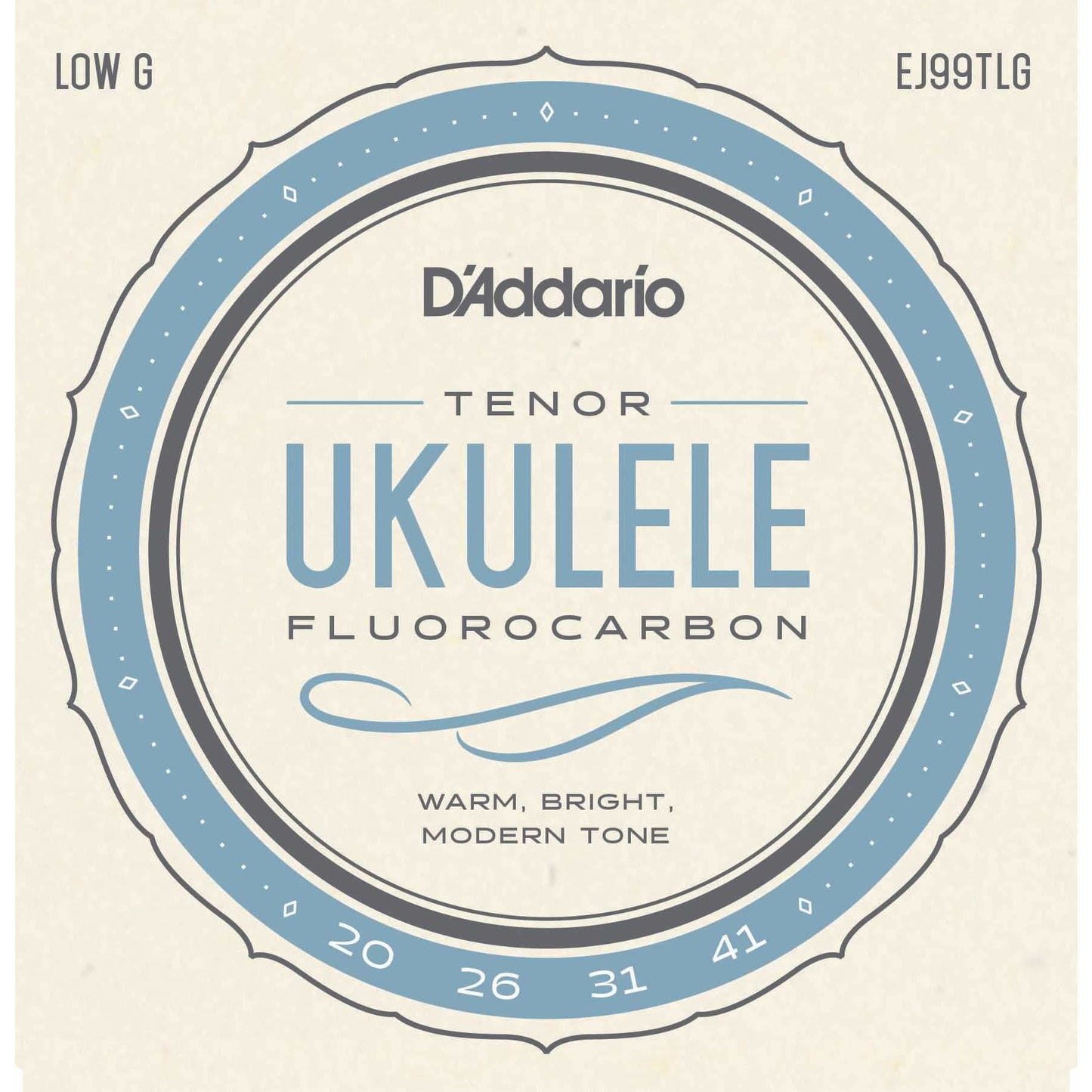 Front of D'Addario EJ99TLG Pro-Arte Carbon Fluorocarbon Tenor Low G Ukulele Strings