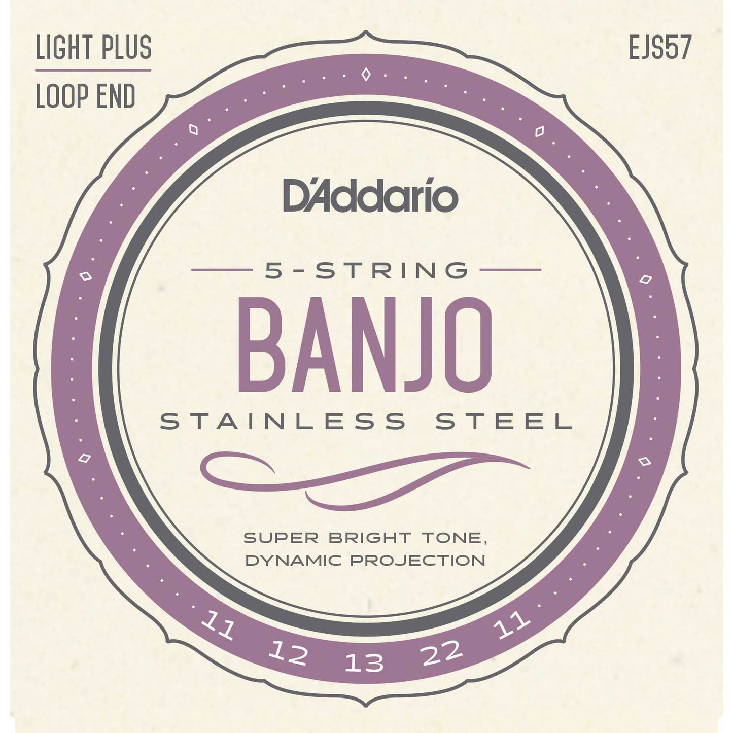 Image 2 of D'Addario EJS57 Stainless Steel Custom Medium Gauge 5-String Banjo Strings - SKU# JS57 : Product Type Strings : Elderly Instruments