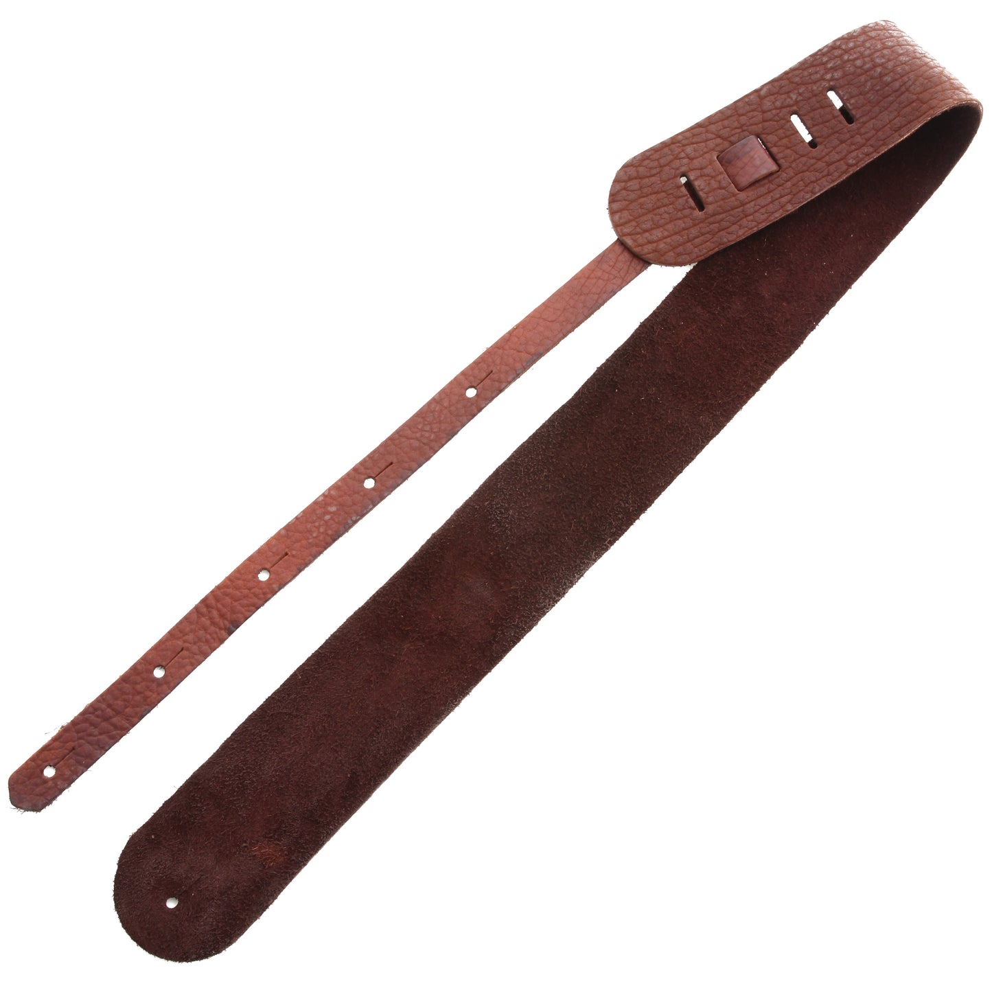 Back of LAKOTA LEATHERS 3" GUITAR STRAP, MAHOGANY