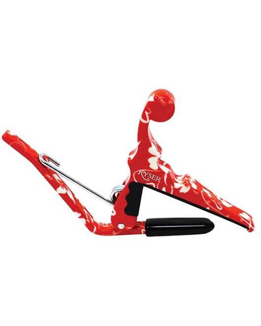 Image 1 of Kyser Red Hibiscus Quick Change Ukulele Capo - SKU# KUC1-RDHIB : Product Type Accessories & Parts : Elderly Instruments