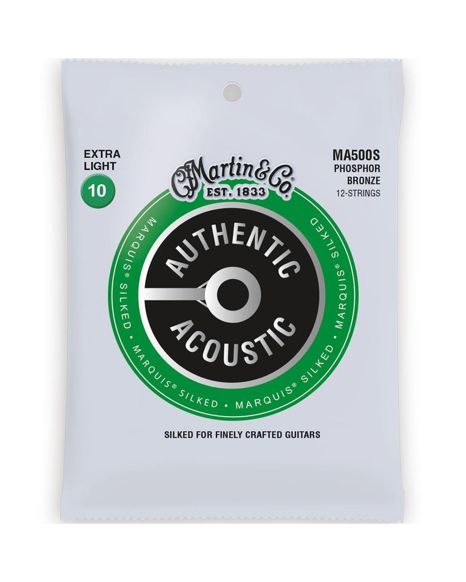 Image 1 of Martin MA500S Authentic Acoustic Marquis Silked Phosphor Bronze Ex-Lt 12-String Acoustic Guitar Set - SKU# MA500S : Product Type Strings : Elderly Instruments