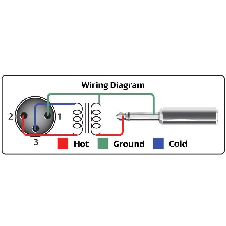 Wiring Diagram of Hosa Low-Z / High-Z Transformer