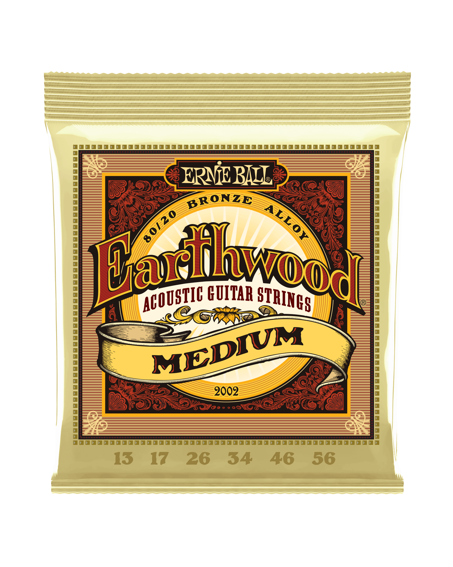 Image 1 of Ernie Ball 2002 Earthwood 80/20 Bronze Roundwound Medium Gauge Acoustic Guitar Strings - SKU# EW30 : Product Type Strings : Elderly Instruments