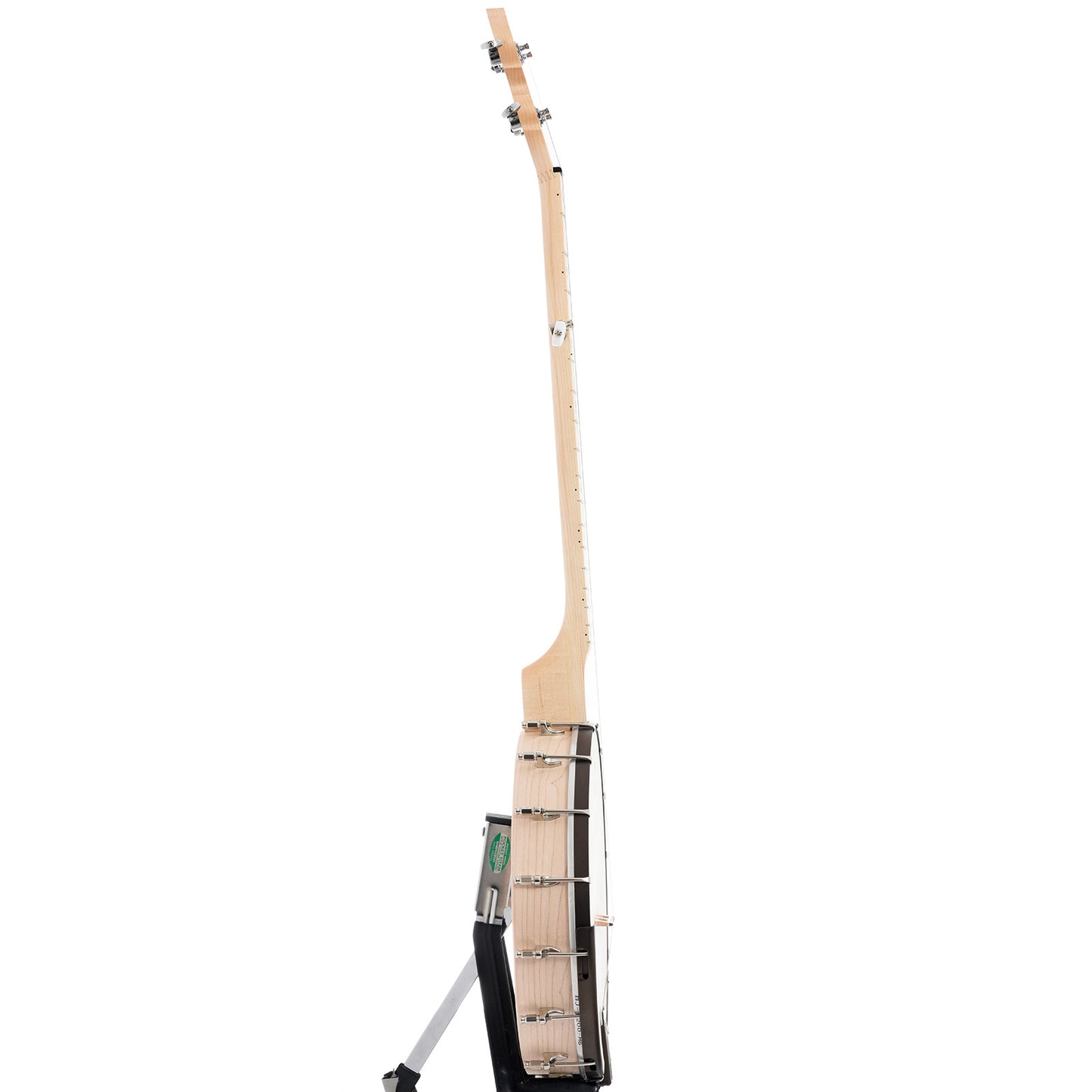 Side view of Deering Goodtime Americana Limited Edition Bronze 12" Openback Banjo with Scooped Fretboard