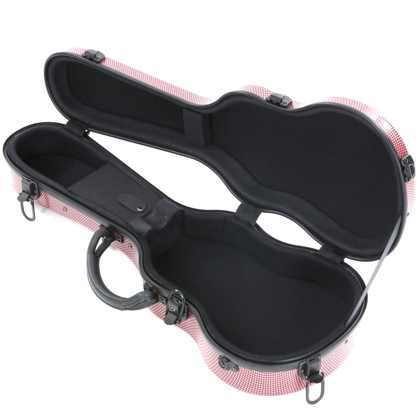 Image 2 of Ohana ABS Concert Ukulele Case, Checker Red - SKU# UCA24CR : Product Type Accessories & Parts : Elderly Instruments