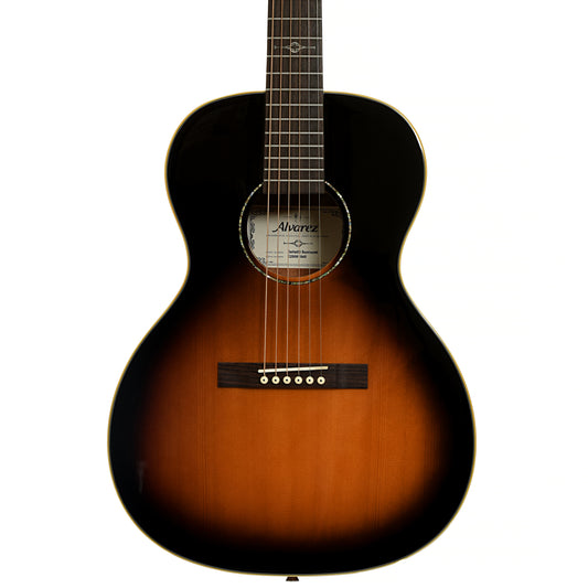 Front of Alvarez Delta00 00 Sunburst Acoustic Guitar