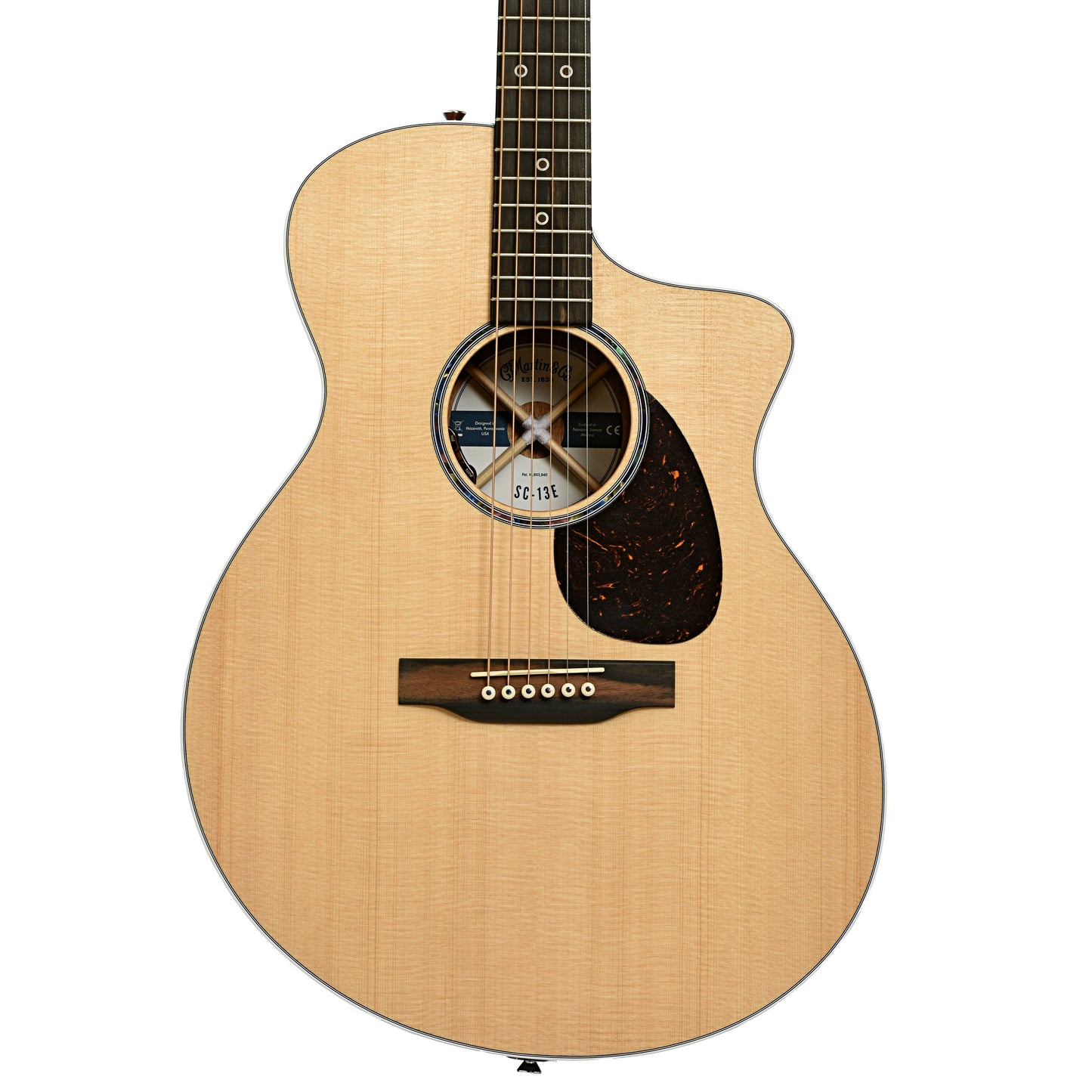 Front of Martin SC-13E Modern Guitar