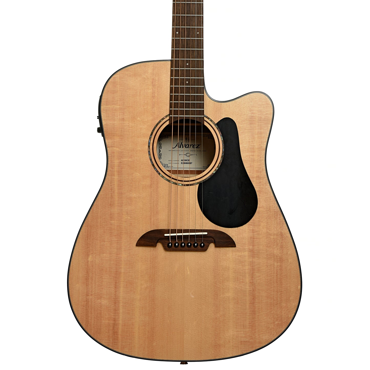 Front of Alvarez Artist Series AD30CE Dreadnought Acoustic-Electric Guitar