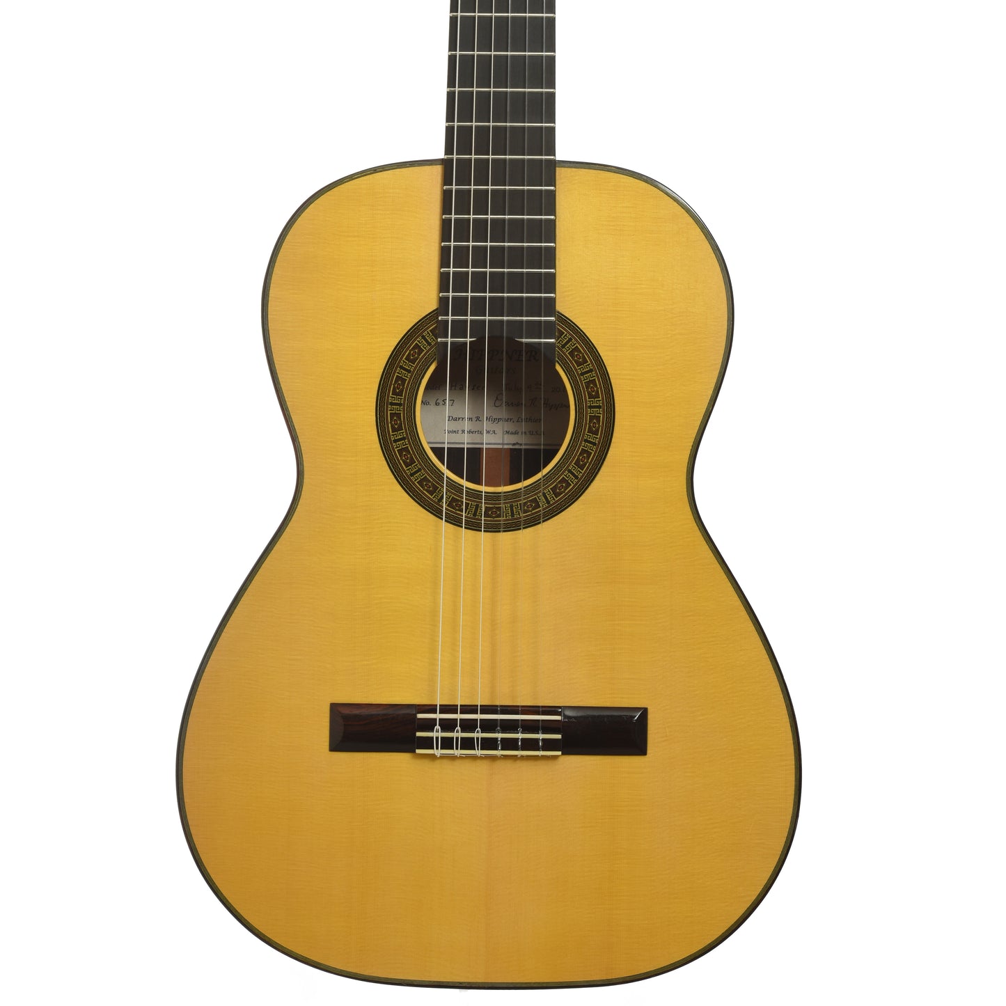 Front of Hippner Hauser Model Classical Guitar