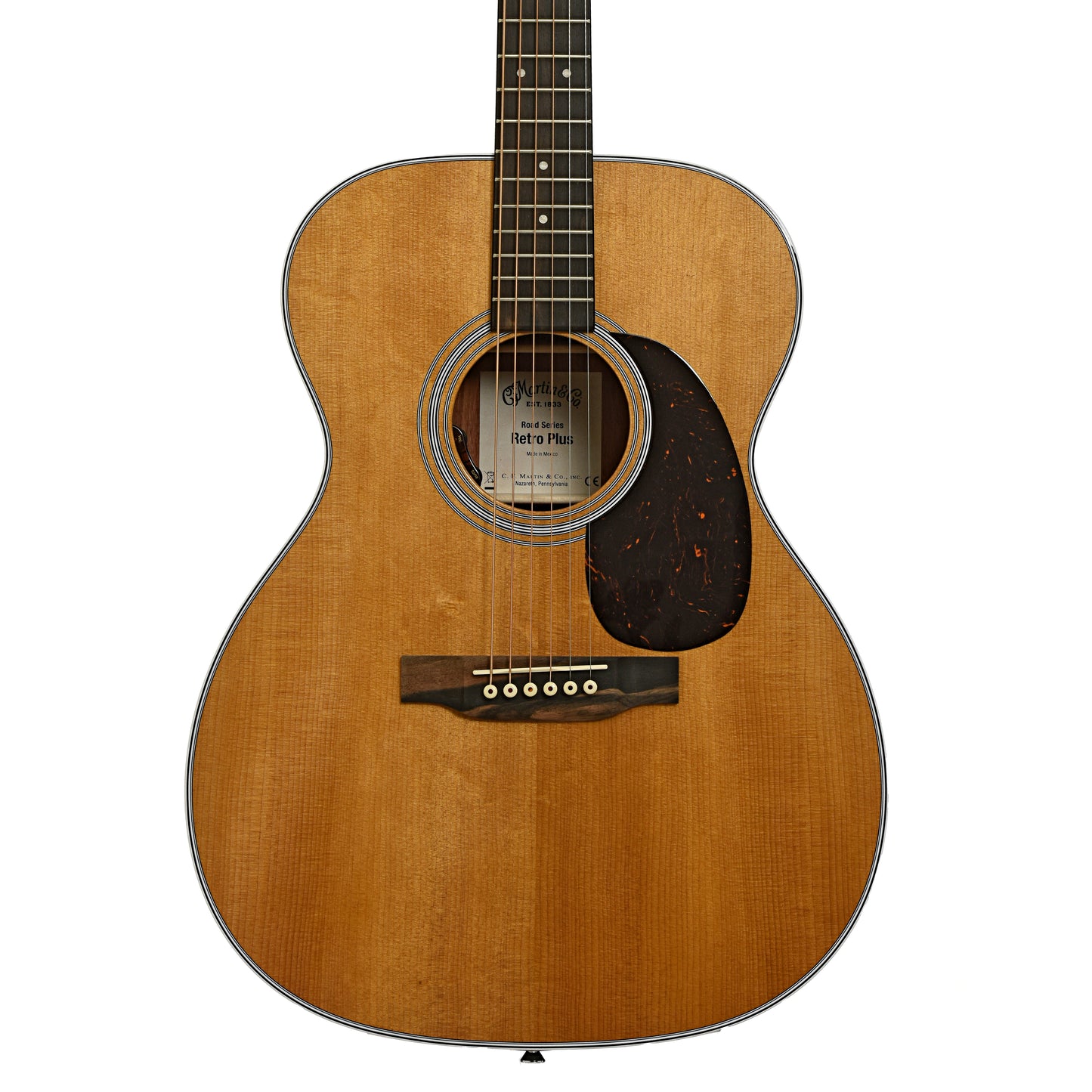 Front of Martin 000E Retro Plus Granadillo Guitar