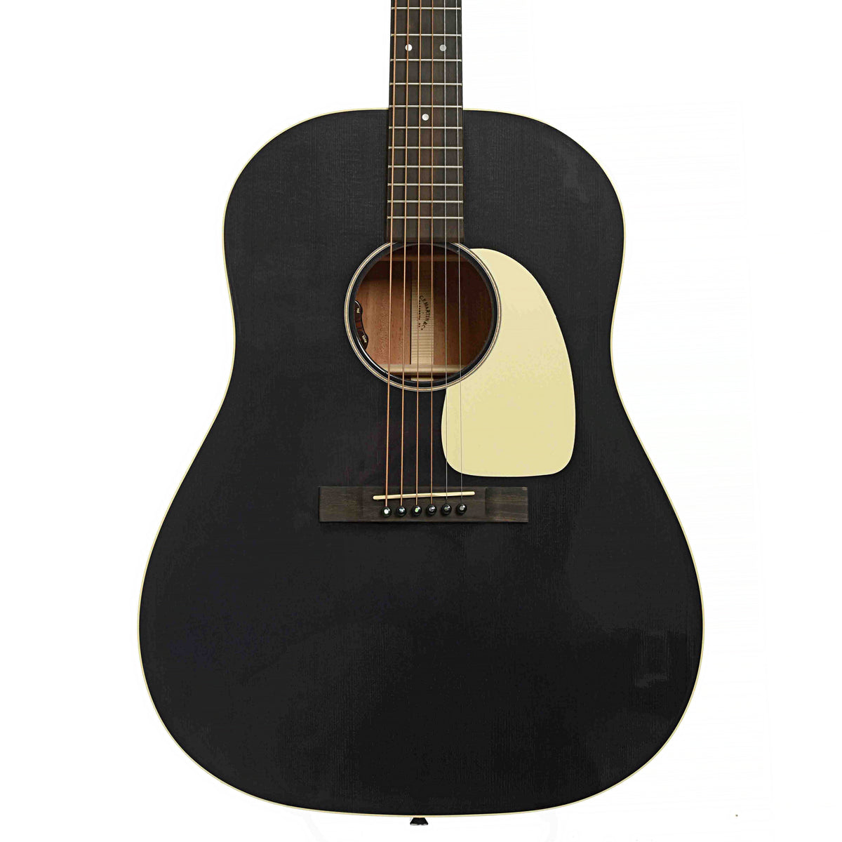 Front of Martin DSS-16E Acoustic Guitar & Gigbag, Black Smoke