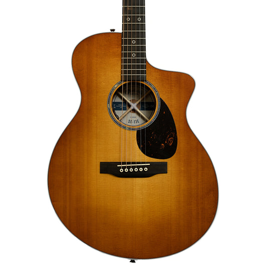 Front of Martin SC-13E Modern Sunburst Road Series Acoustic Guitar