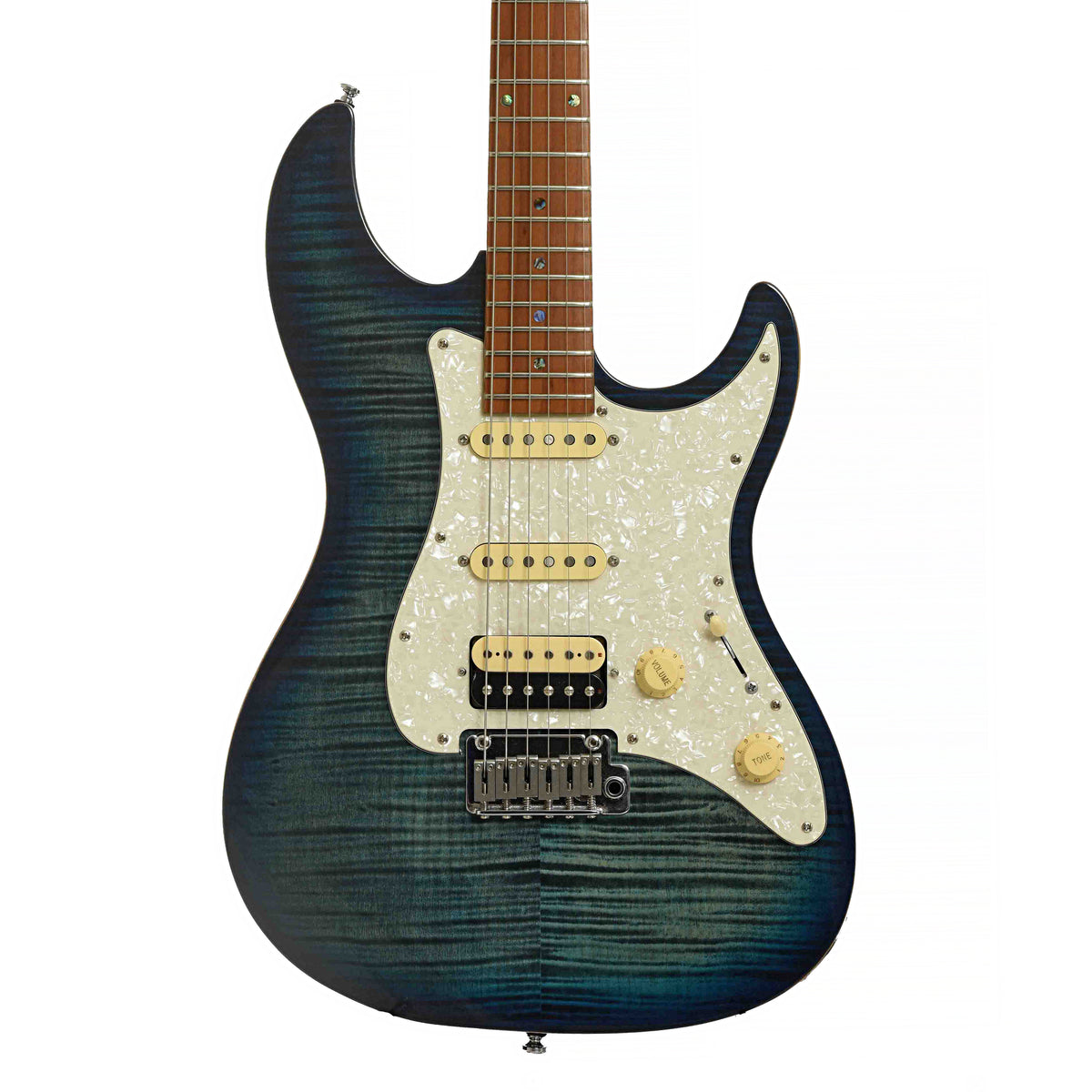 Front of Sire Larry Carlton S7 FM Electric Guitar