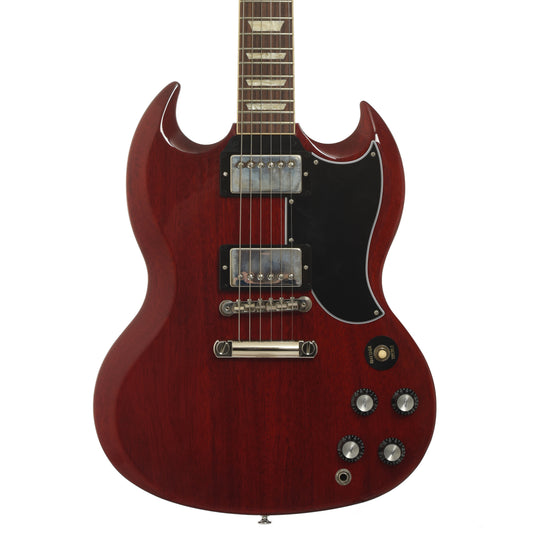Front of Gibson SG Standard 61 Stop Bar Electric Guitar & Case, Heritage Cherry