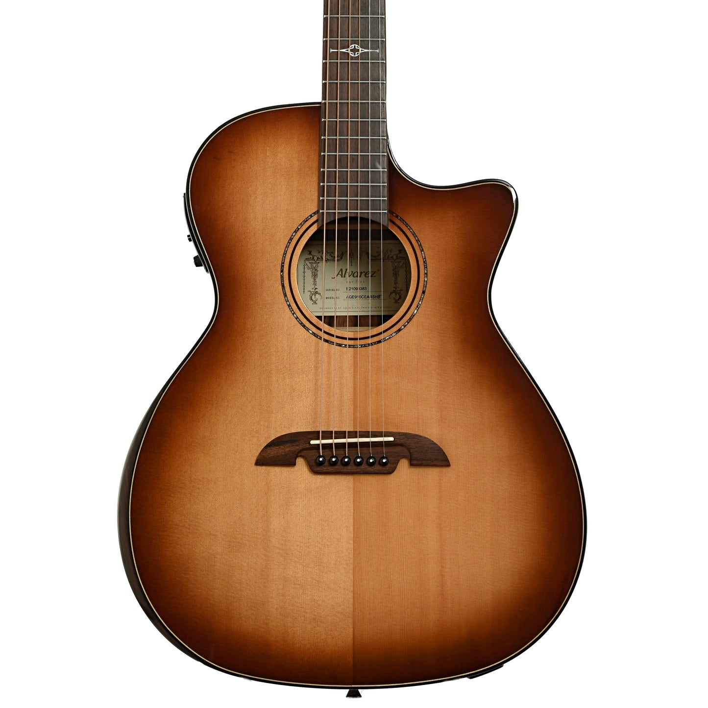 Front of Alvarez AGE910CE Artist Elite Acoustic-Electric Guitar