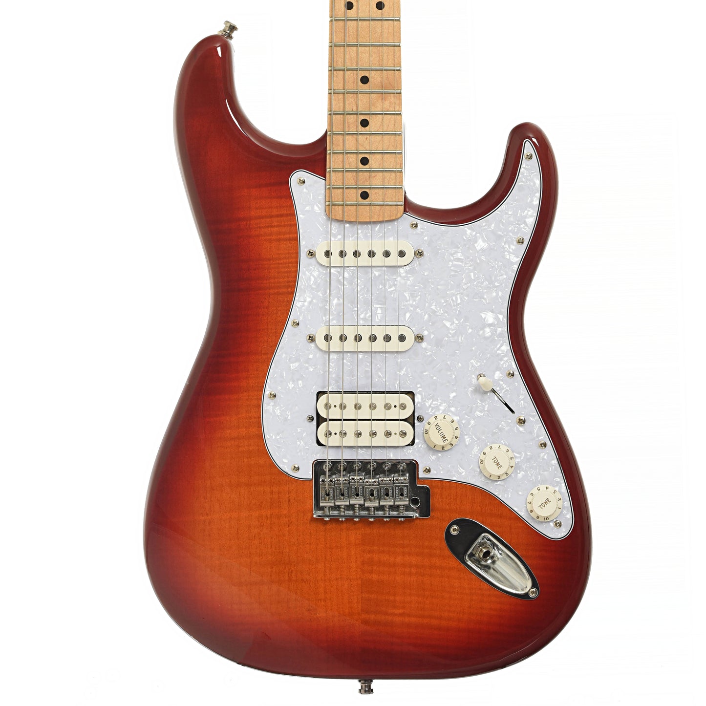 Front of Fender Standard Stratocaster HSS Plus Top Electric Guitar