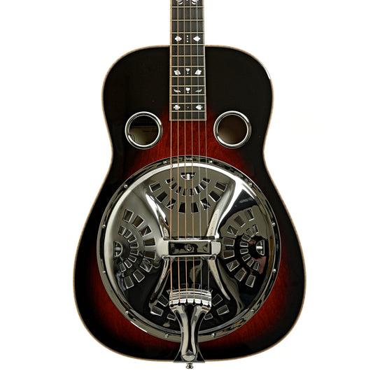 Front of Beard "Mike Auldridge" MA-6 Squareneck Resonator Guitar Scarlet Sunburst