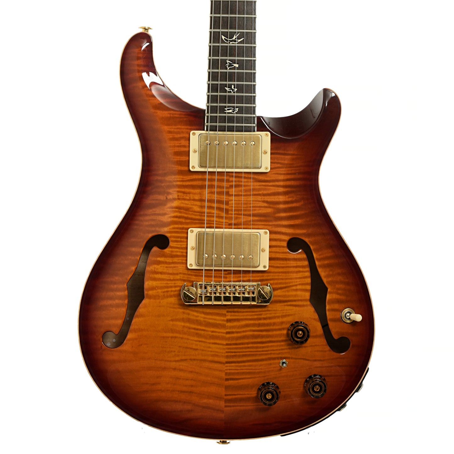Front of PRS Hollowbody II Electric Guitar