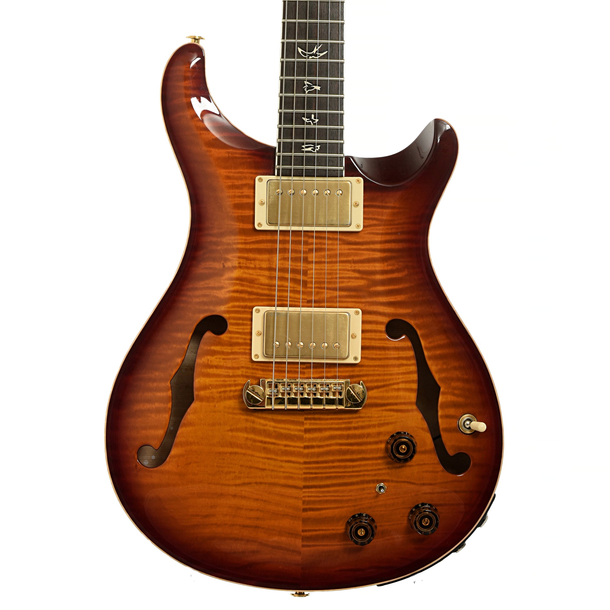 Front of PRS Hollowbody II Electric Guitar