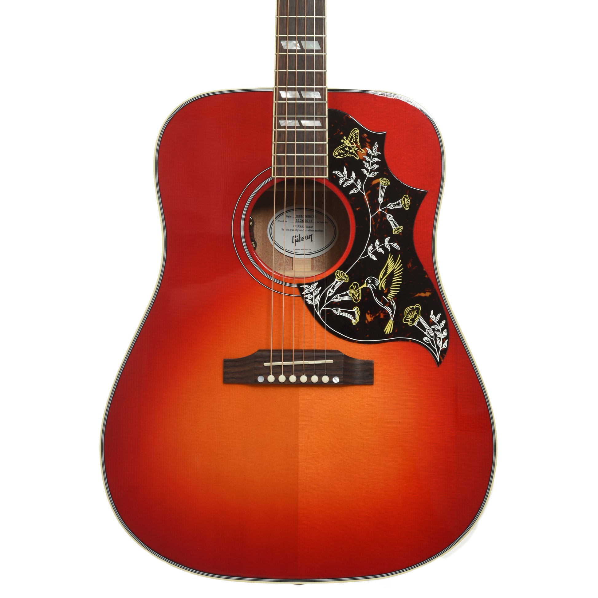 Front of Gibson Hummingbird Standard Acoustic Guitar  