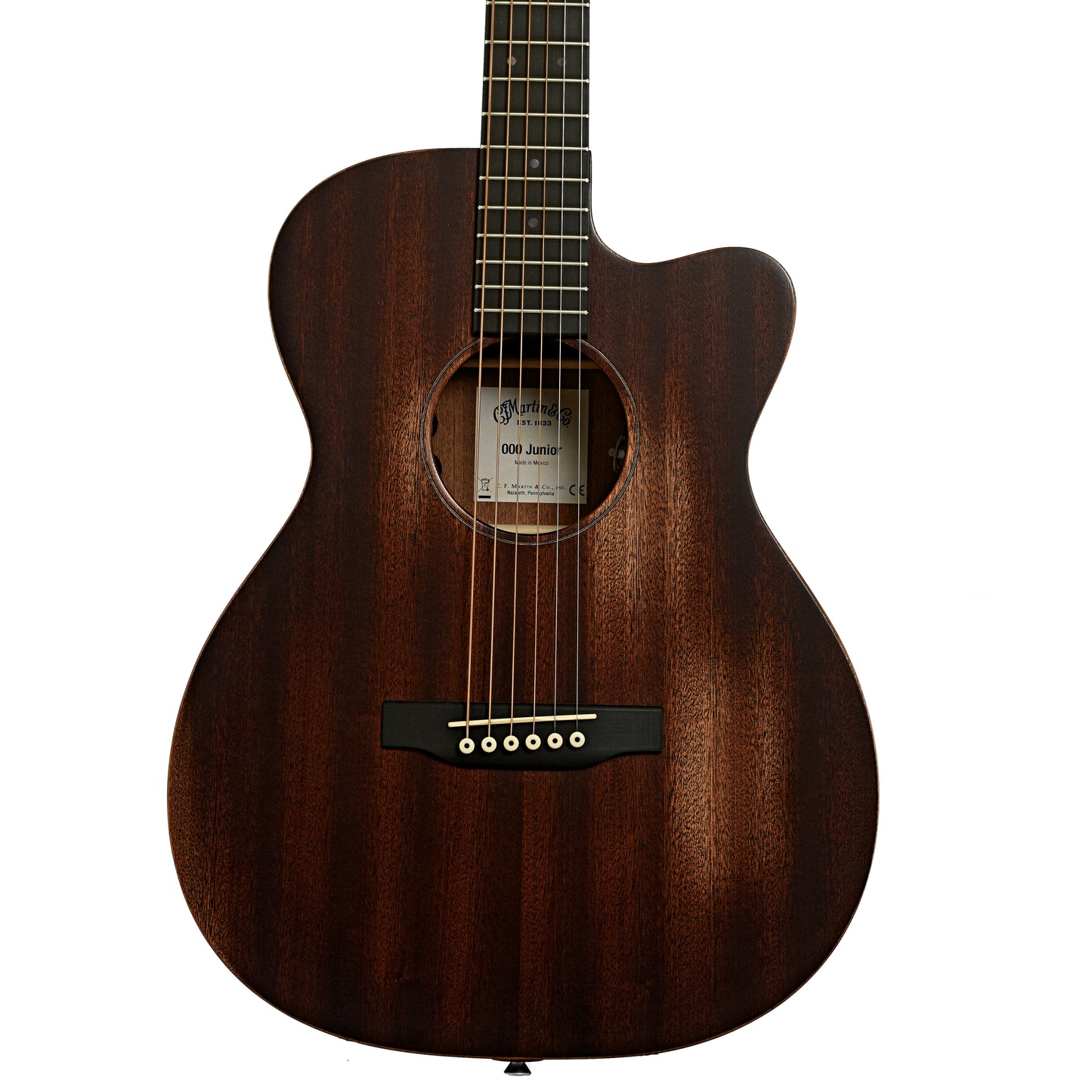 Front of Martin 000C-JRE StreetMaster Junior Acoustic Electric Guitar