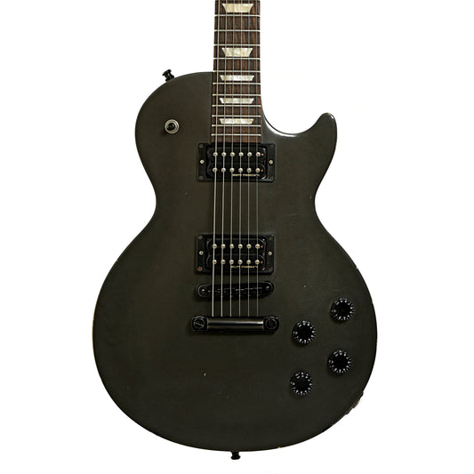 Front of Gibson Government Series Les Paul Gunmetal Grey Electric Guitar