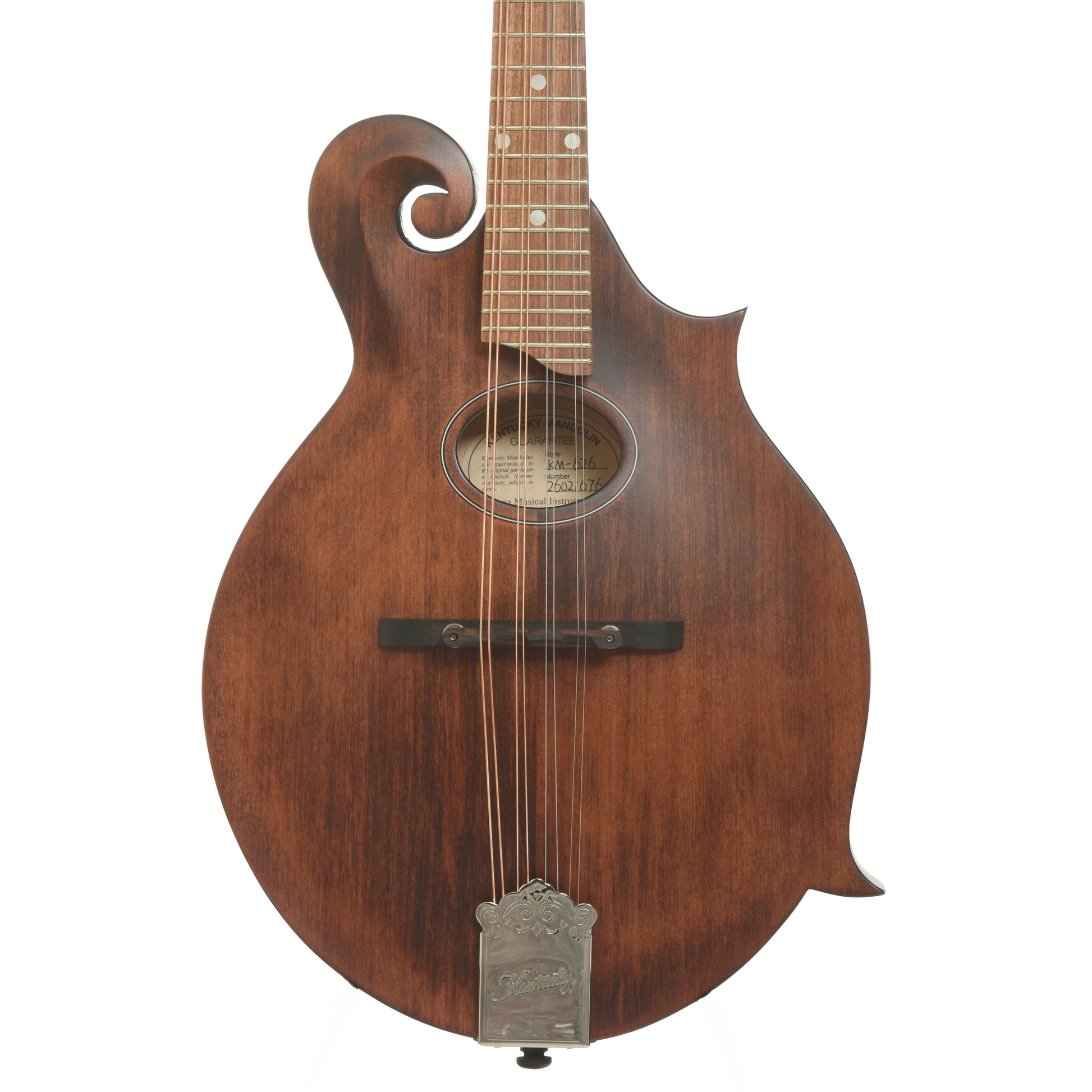 Front of Kentucky KM-626 F-Style Oval Hole Mandolin