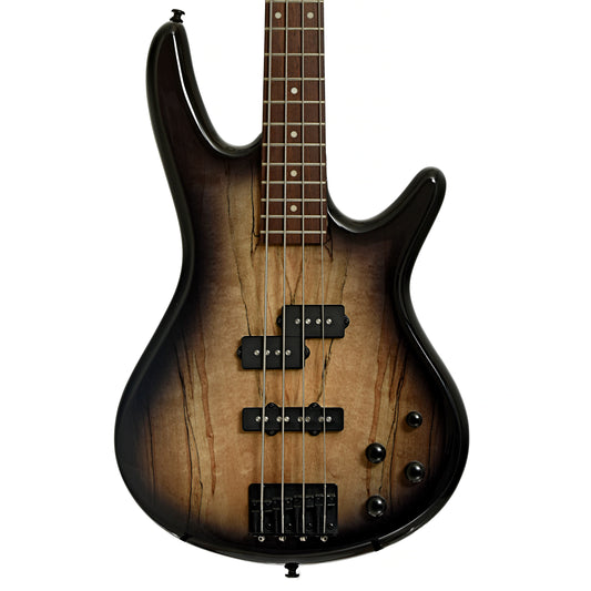 Front of Ibanez GSR200SM 4-String Bass, Natural Gray Burst
