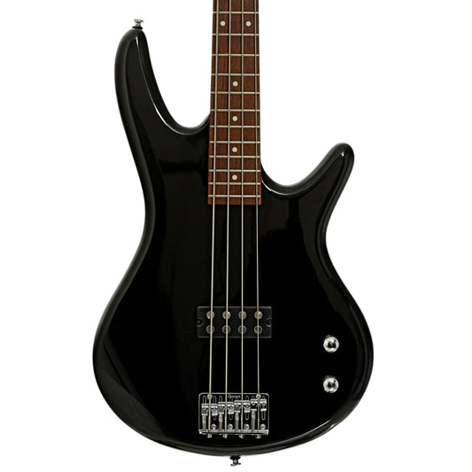 Front of Ibanez Gio GSR100EX Electric Bass Guitar, Black