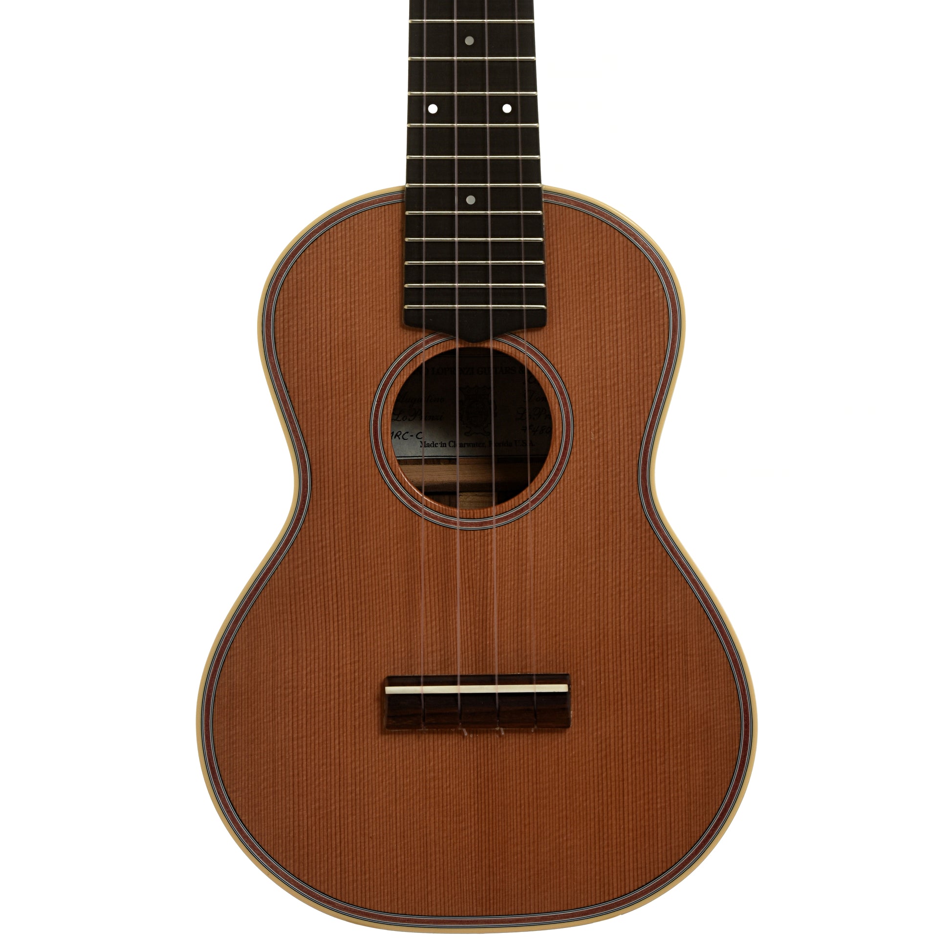 Front of LoPrinzi MRC-C Concert Ukulele