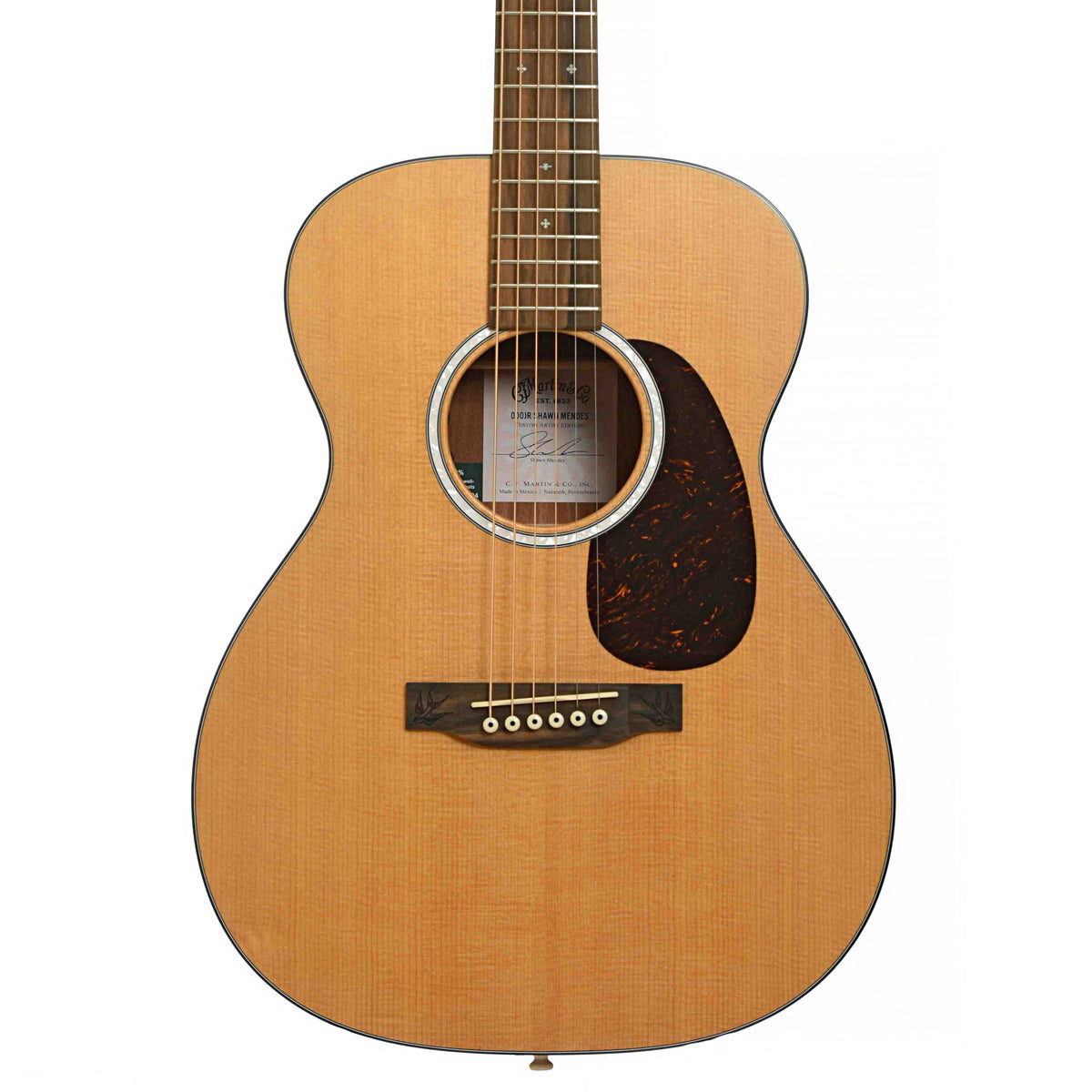 Front of Martin 000JR-10E Shawn Mendes Acoustic-Electric Guitar