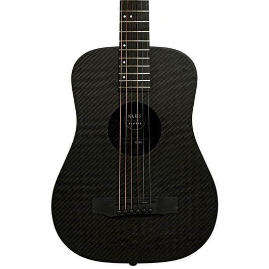 Front of KLOS Full Carbon Acoustic-Electric Travel Guitar, B-Stock 