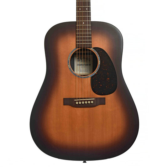 Front of Martin D-X2E Brazilian Burst Special Acoustic Guitar & Gigbag