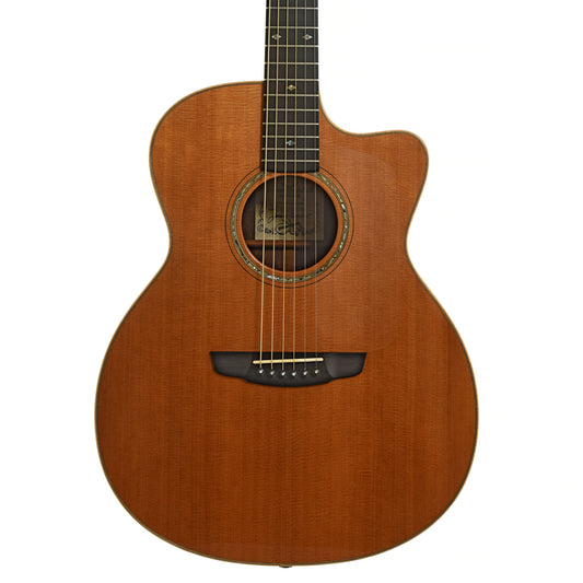 Front of Goodall CCJC Master Sitka / Cocobolo Jumbo Guitar