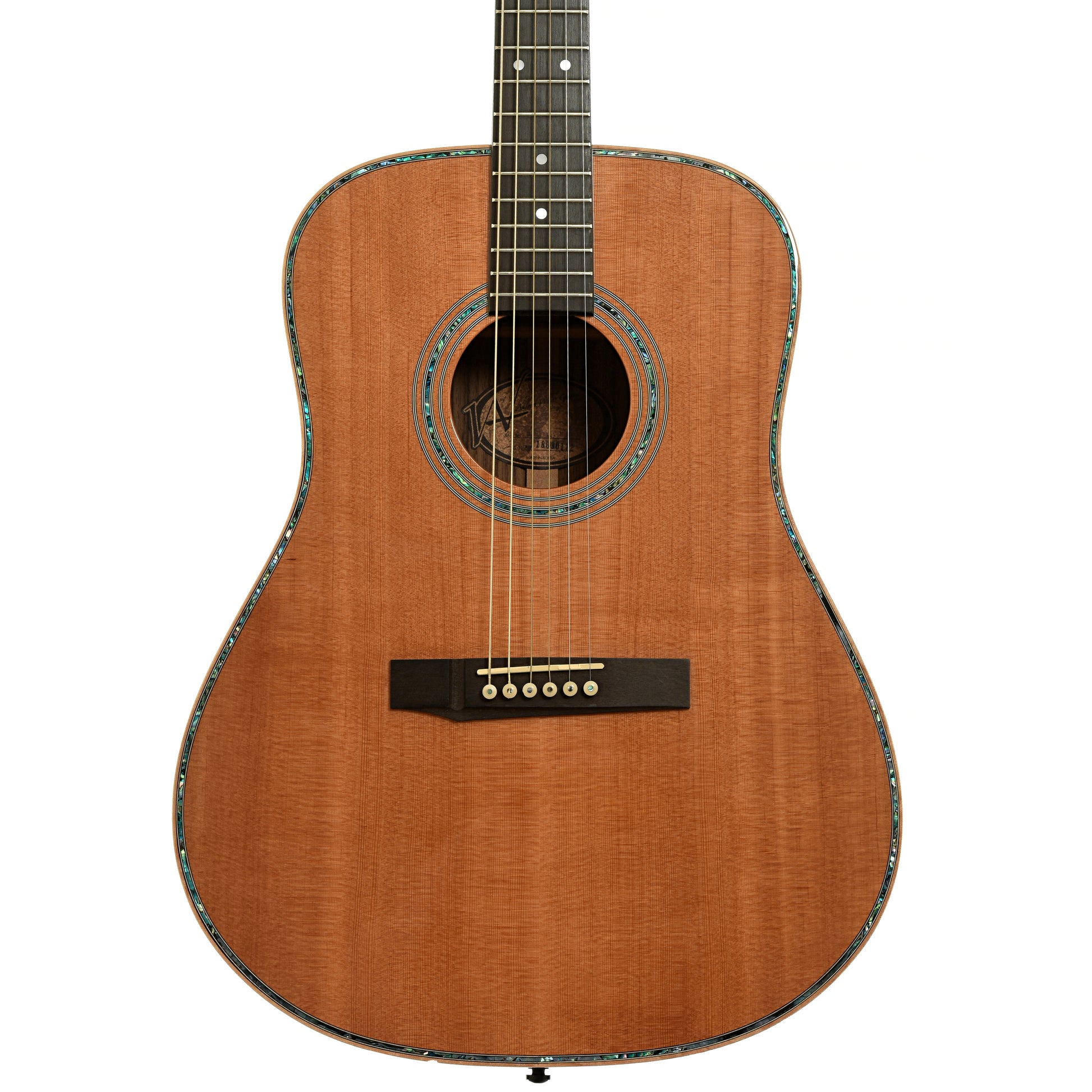Front of Andrew White D Model Acoustic Guitar 