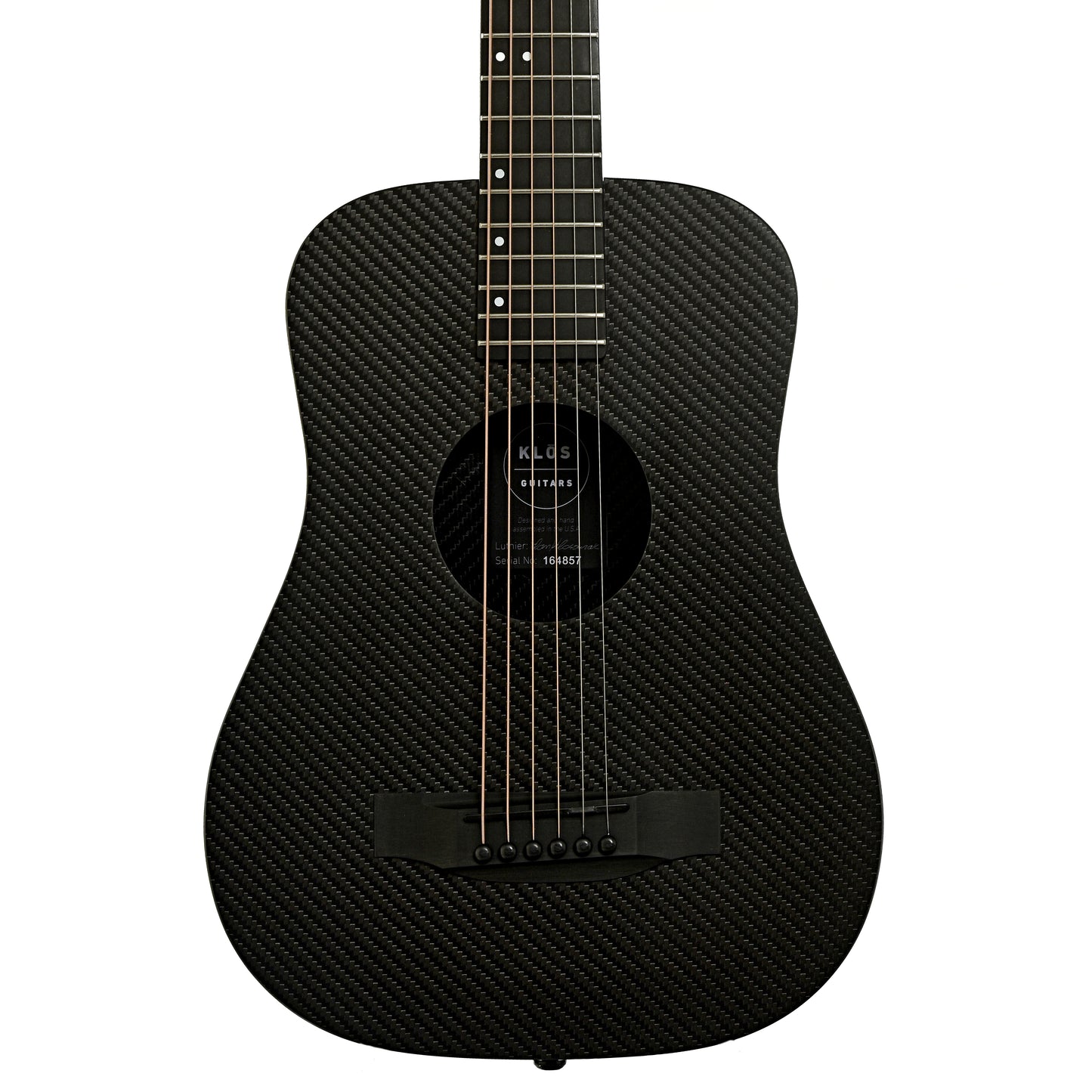 Front of KLOS Full Carbon Travel Acoustic Guitar
