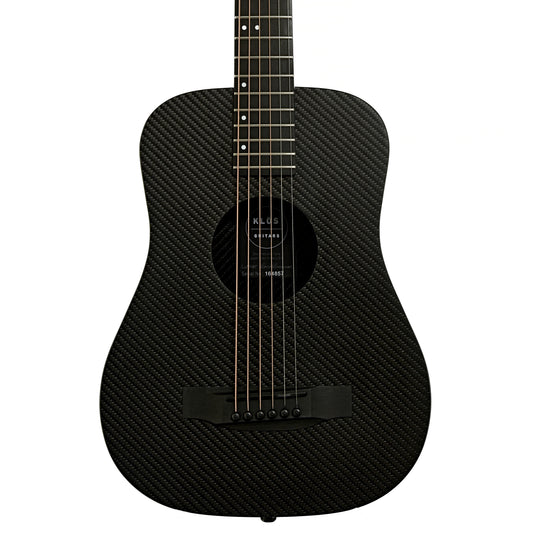 Front of KLOS Full Carbon Travel Acoustic Guitar