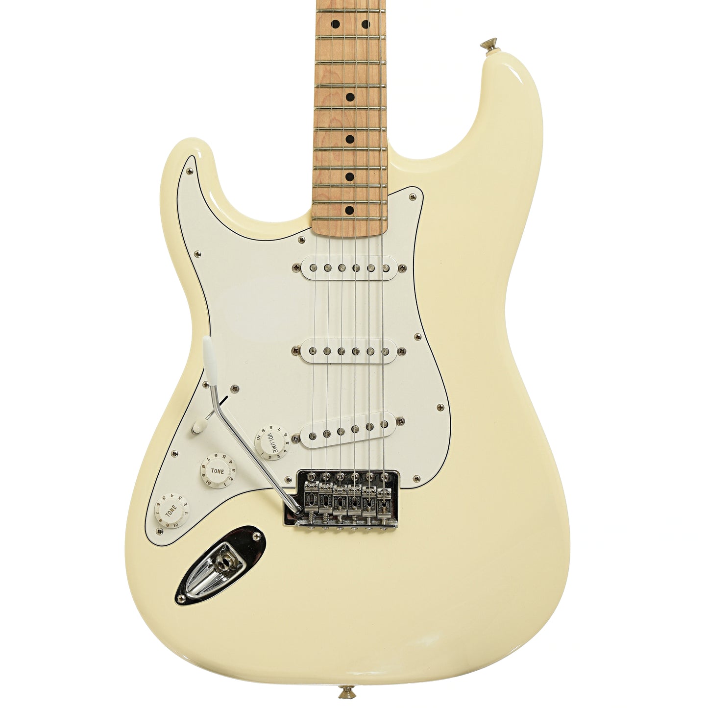 Front of Fender Standard Stratocaster Electric Guitar