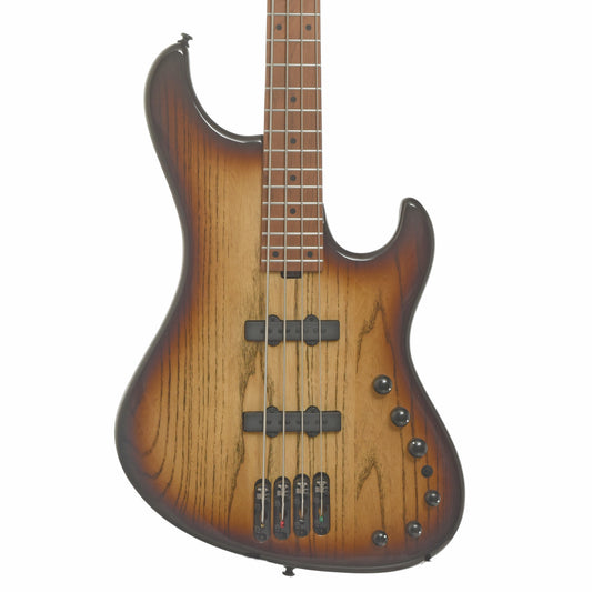 Front of Ibanez Mode MDM1300 Electric Bass, Natural Stained Amber Burst