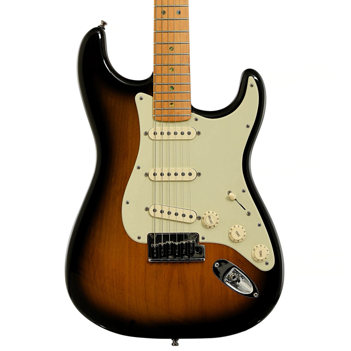 Front of Fender American Deluxe Stratocaster 
