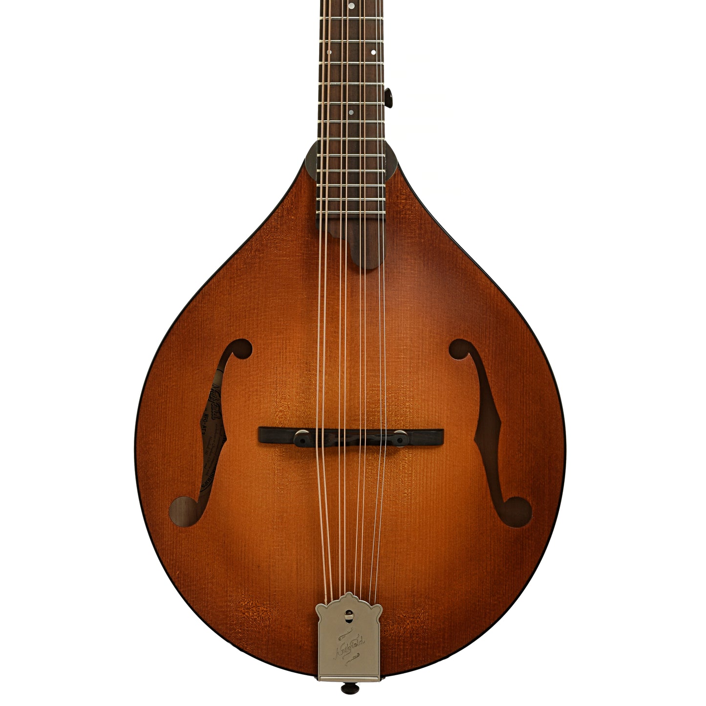 Front of Northfield Wavelength Octave Mandolin & Gig Bag, Ox Amber