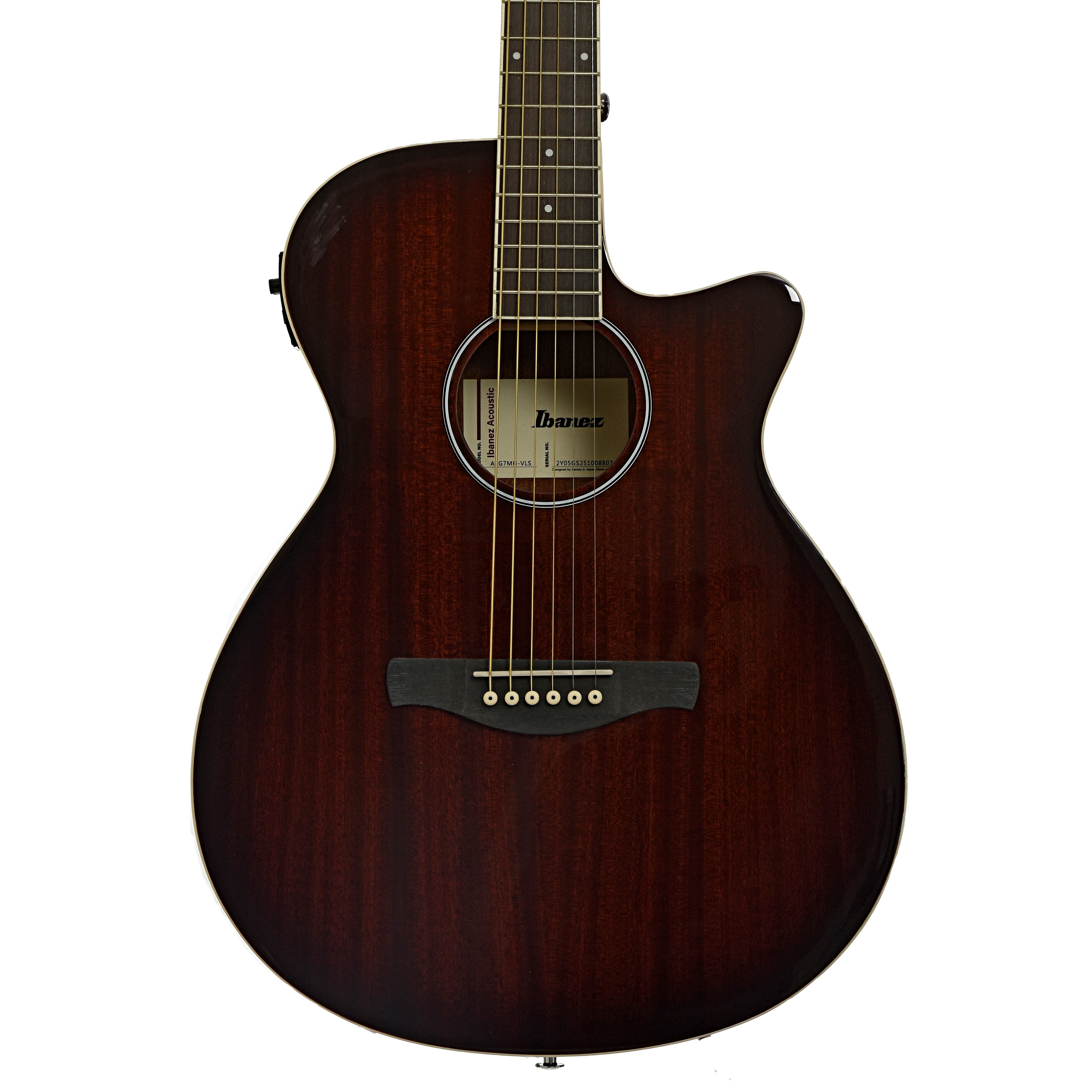 Ibanez AEG7MH Grand Concert Acoustic Guitar, Violin Sunburst High
