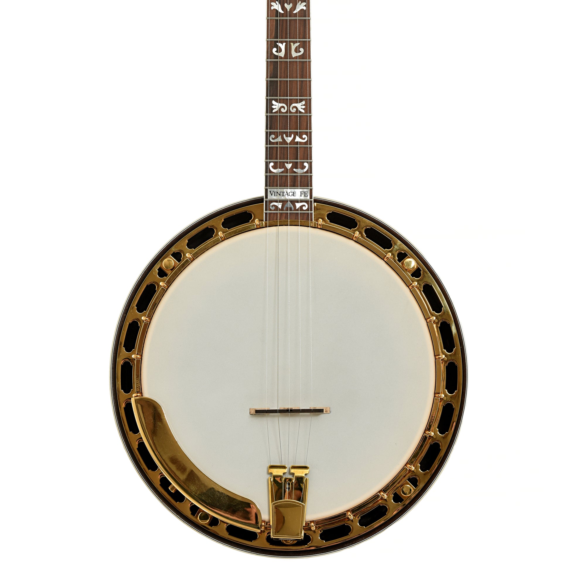 Front of Sullivan Vintage 35 Gold Flying Eagle Resonator Banjo