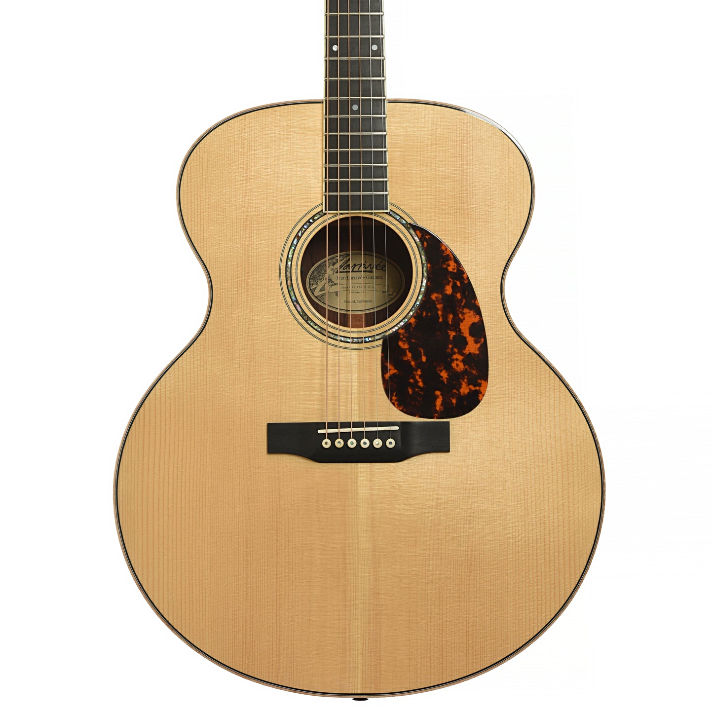 Front of Larrivee J-09 Custom Shop Madagascar RW Acoustic Guitar 