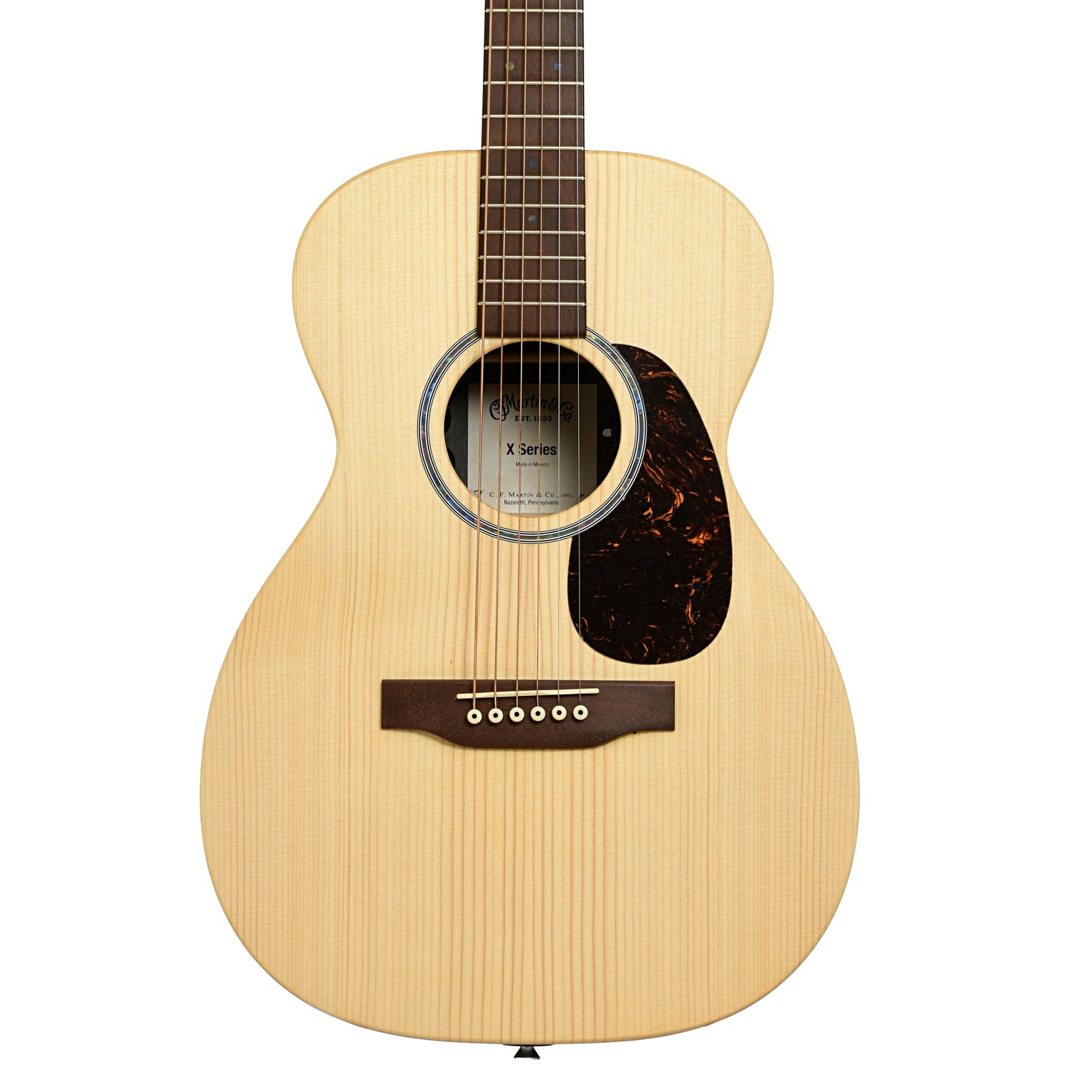 Front of Martin 0- X2E Cocobolo Acoustic Guitar 