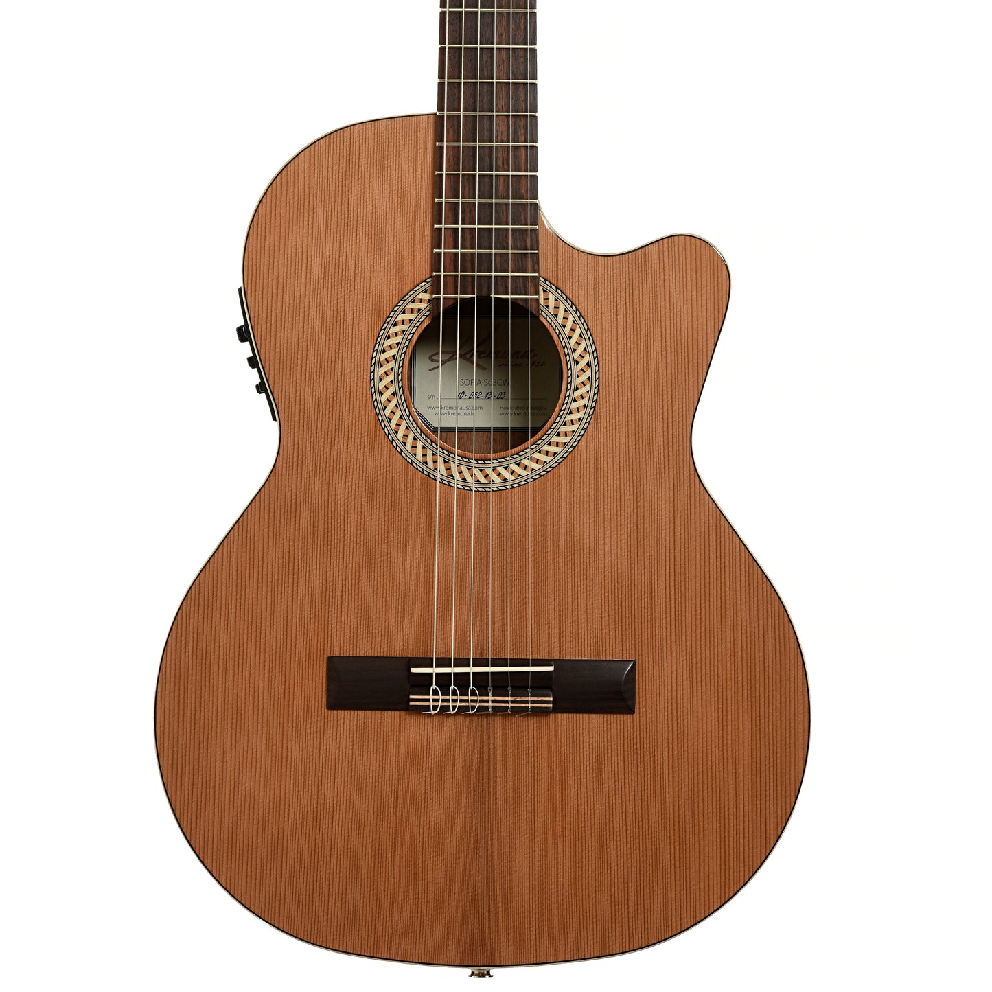 Front of Kremona Performer Series Sofia S63CW Classical Guitar 