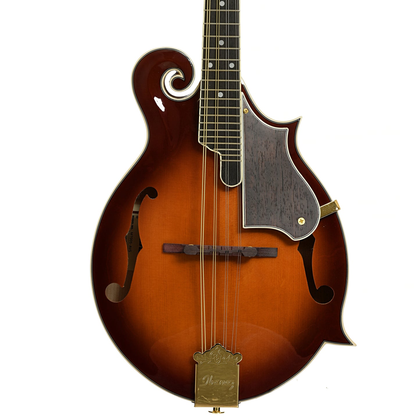 Front of Ibanez M700S F-Style Mandolin, Antique Violin Sunburst