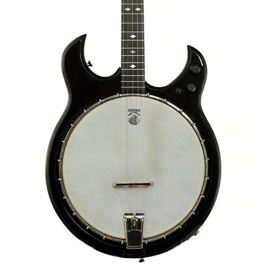 Front of Deering Crossfire Electric Banjo